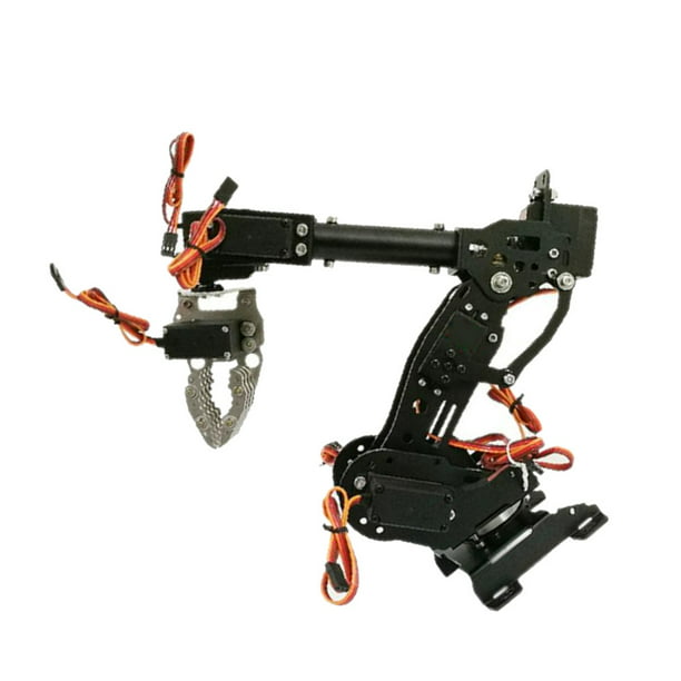 Metal Smart 8 DOF Robotic Robot Mechanical Arm Kit DIY   Black
